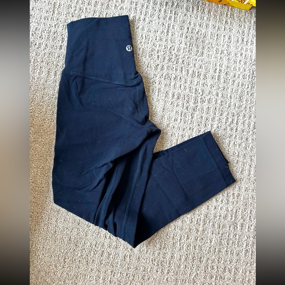 lululemon dark blue align cropped leggings - Picture 1 of 1
